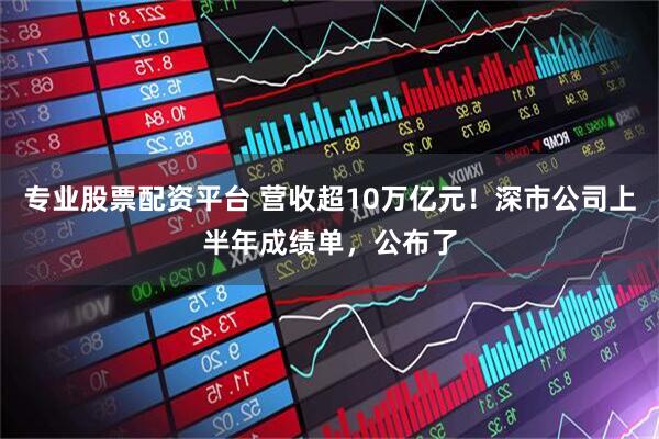 专业股票配资平台 营收超10万亿元！深市公司上半年成绩单，公布了
